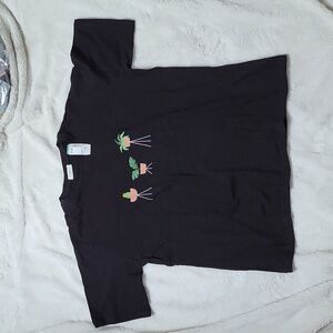 OH! JIN-HO 100% Cotton Plant Tshirt, One Size, New With Tags